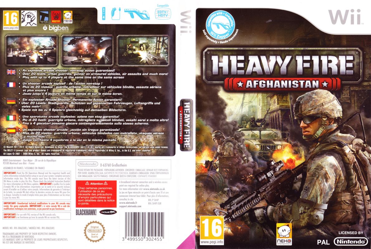 Heavy Fire: Afghanistan [Gun Bundle] box art for Wii
